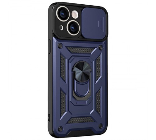 Чохол Ummi Camshield Serge Ring для Apple iPhone 14 (6.1") Синій