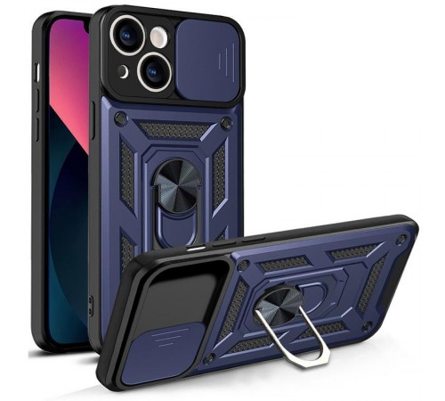 Чохол Ummi Camshield Serge Ring для Apple iPhone 14 (6.1") Синій