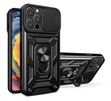 Чохол Ummi Camshield Serge Ring для Apple iPhone 14 Pro (6.1") Чорний