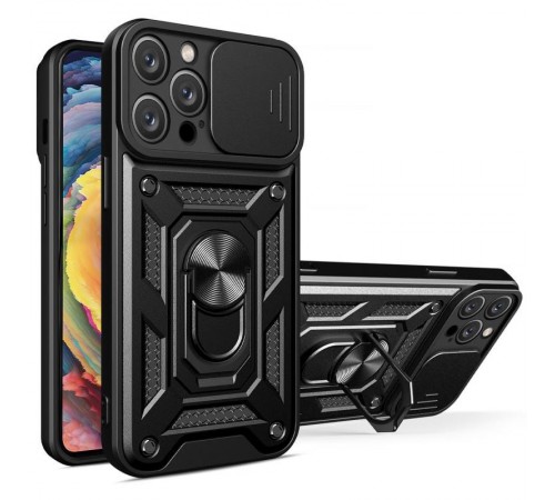 Чохол Ummi Camshield Serge Ring для Apple iPhone 14 Pro (6.1") Чорний