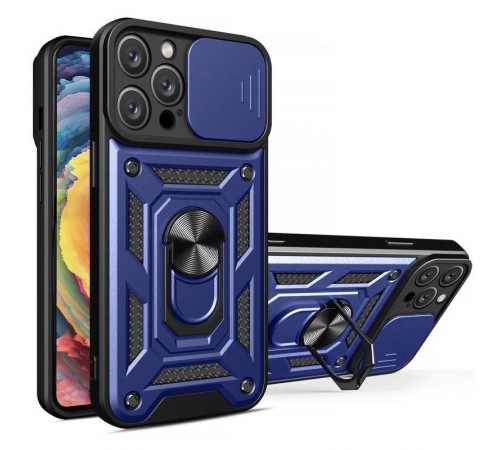 Чохол Ummi Camshield Serge Ring для Apple iPhone 14 Pro (6.1") Синій