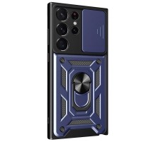 Чохол Ummi Camshield Serge Ring для Samsung Galaxy S22 Ultra Синій