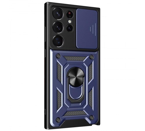 Чохол Ummi Camshield Serge Ring для Samsung Galaxy S22 Ultra Синій