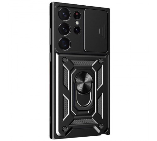 Чохол Ummi Camshield Serge Ring для Samsung Galaxy S23 Ultra Чорний