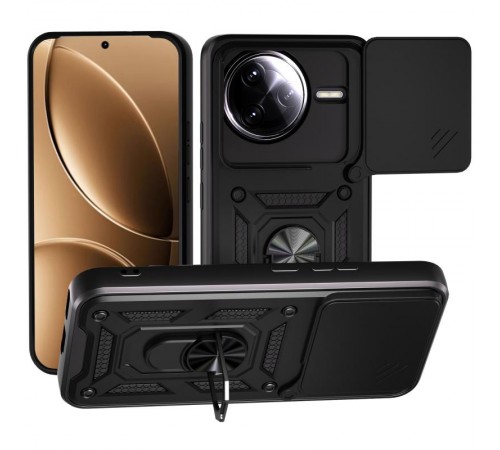 Чохол Ummi Camshield Serge Ring для Xiaomi Poco F7 Ultra Чорний