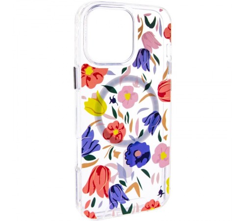 TPU+PC чохол Clear Garden with MagSafe для Apple iPhone 16 Pro (6.3") Tropical Art