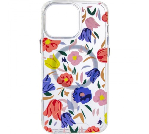 TPU+PC чохол Clear Garden with MagSafe для Apple iPhone 16 Pro (6.3") Tropical Art