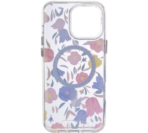 TPU+PC чохол Clear Garden with MagSafe для Apple iPhone 16 Pro (6.3") Tropical Art