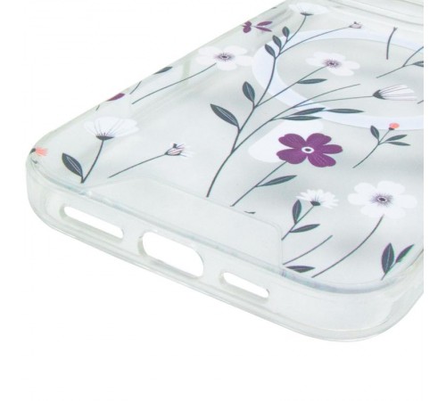 TPU+PC чохол Clear Garden with MagSafe для Apple iPhone 16 Pro Max (6.9") Cherry Petal