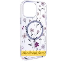 TPU+PC чохол Clear Garden with MagSafe для Apple iPhone 17 Air (6.5") Cherry Petal