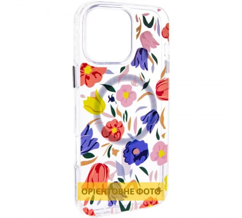 TPU+PC чохол Clear Garden with MagSafe для Apple iPhone 17 Air (6.5") Tropical Art