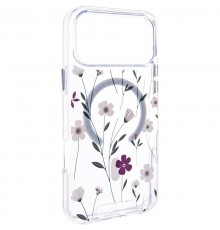 TPU+PC чохол Clear Garden with MagSafe для Apple iPhone 17 Pro Max (6.9") Cherry Petal