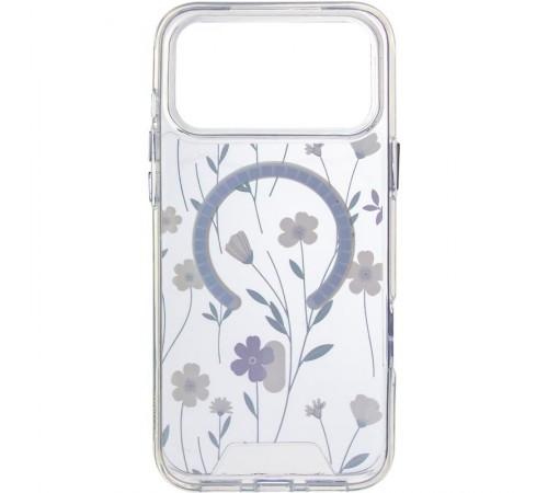 TPU+PC чохол Clear Garden with MagSafe для Apple iPhone 17 Pro Max (6.9") Cherry Petal