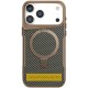 TPU+PC чохол Metal Buttons with MagSafe Carbon Ring для Apple iPhone 17 (6.3") Золотий