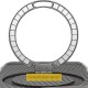 TPU+PC чохол Metal Buttons with MagSafe Carbon Ring для Apple iPhone 17 Air (6.5") Сірий