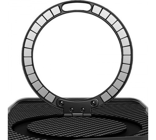 TPU+PC чохол Metal Buttons with MagSafe Carbon Ring для Apple iPhone 17 Pro (6.3") Чорний