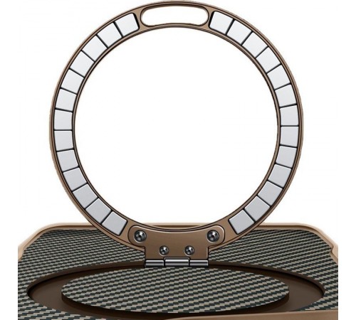 TPU+PC чохол Metal Buttons with MagSafe Carbon Ring для Apple iPhone 17 Pro (6.3") Золотий