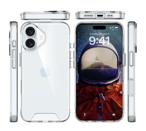 Чохол TPU Space Case transparent для Apple iPhone 17 Air (6.5") Прозорий