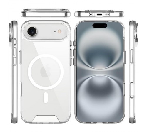 Чохол TPU Space Case with MagSafe для Apple iPhone 17 Air (6.5") Прозорий