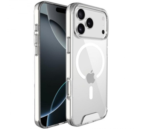 Чохол TPU Space Case with MagSafe для Apple iPhone 17 Pro (6.3") Прозорий