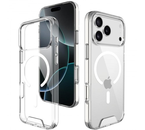 Чохол TPU Space Case with MagSafe для Apple iPhone 17 Pro Max (6.9") Прозорий Чохол TPU Space Case with MagSafe для Apple iPhone 17 Pro Max (6.9") Прозорий