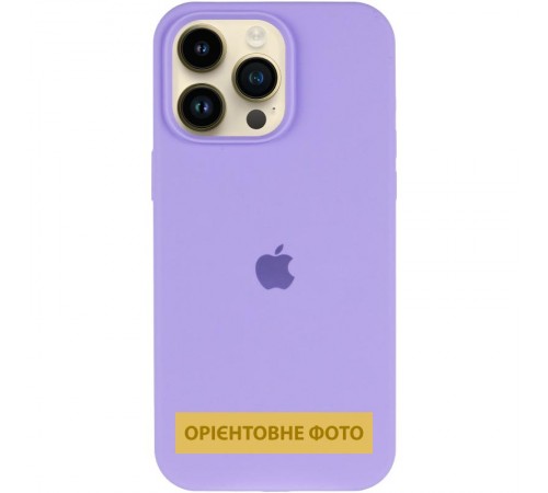Чохол Silicone Case (AA) Logo with MagSafe для Apple iPhone 17 (6.3") Бузковий / Dasheen