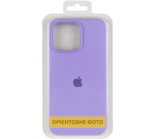 Чохол Silicone Case (AA) Logo with MagSafe для Apple iPhone 17 (6.3") Бузковий / Dasheen