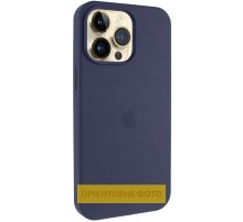 Чохол Silicone Case (AA) Logo with MagSafe для Apple iPhone 17 Air (6.6") Темно-синій / Midnight blue
