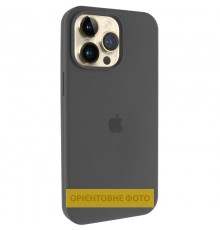 Чохол Silicone Case (AA) Logo with MagSafe для Apple iPhone 17 Pro (6.3") Сірий / Dark Gray