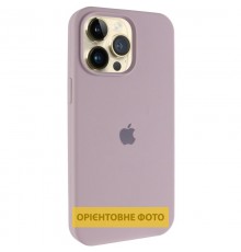 Чохол Silicone Case (AA) Logo with MagSafe для Apple iPhone 17 Pro (6.3") Сірий / Lavender