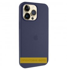 Чохол Silicone Case (AA) Logo with MagSafe для Apple iPhone 17 Pro (6.3") Темно-синій / Midnight blue