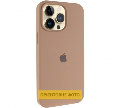 Чохол Silicone Case (AA) Logo with MagSafe для Apple iPhone 17 Pro Max (6.9") Бежевий / Desert Gold
