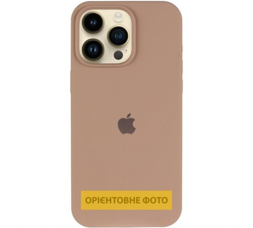 Чохол Silicone Case (AA) Logo with MagSafe для Apple iPhone 17 Pro Max (6.9") Бежевий / Desert Gold