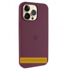 Чохол Silicone Case (AA) Logo with MagSafe для Apple iPhone 17 Pro Max (6.9") Бордовий / Plum