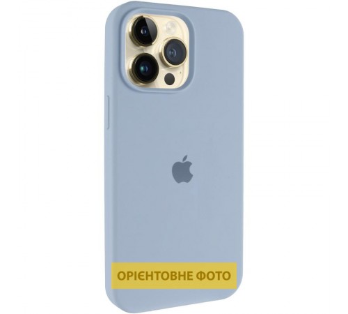 Чохол Silicone Case (AA) Logo with MagSafe для Apple iPhone 17 Pro Max (6.9") Блакитний / Lilac Blue