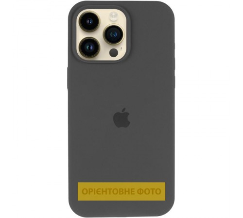 Чохол Silicone Case (AA) Logo with MagSafe для Apple iPhone 17 Pro Max (6.9") Сірий / Dark Gray