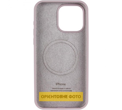 Чохол Silicone Case (AA) Logo with MagSafe для Apple iPhone 17 Pro Max (6.9") Сірий / Lavender