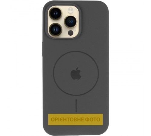 Чохол Silicone Case Full Protective (AA) V2 with MagSafe для Apple iPhone 17 (6.3") Сірий / Dark Gray