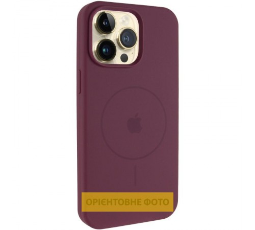 Чохол Silicone Case Full Protective (AA) V2 with MagSafe для Apple iPhone 17 Air (6.6") Бордовий / Plum