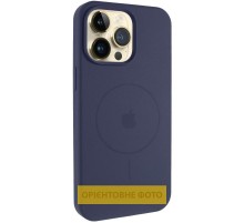 Чохол Silicone Case Full Protective (AA) V2 with MagSafe для Apple iPhone 17 Air (6.6") Темно-синій / Midnight blue