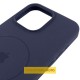 Чохол Silicone Case Full Protective (AA) V2 with MagSafe для Apple iPhone 17 Air (6.6") Темно-синій / Midnight blue