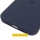 Чохол Silicone Case Full Protective (AA) V2 with MagSafe для Apple iPhone 17 Air (6.6") Темно-синій / Midnight blue