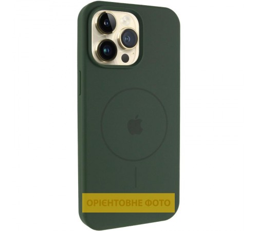 Чохол Silicone Case Full Protective (AA) V2 with MagSafe для Apple iPhone 17 Air (6.6") Зелений / Cyprus Green