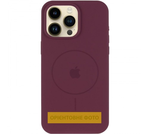 Чохол Silicone Case Full Protective (AA) V2 with MagSafe для Apple iPhone 17 Pro Max (6.9") Бордовий / Plum