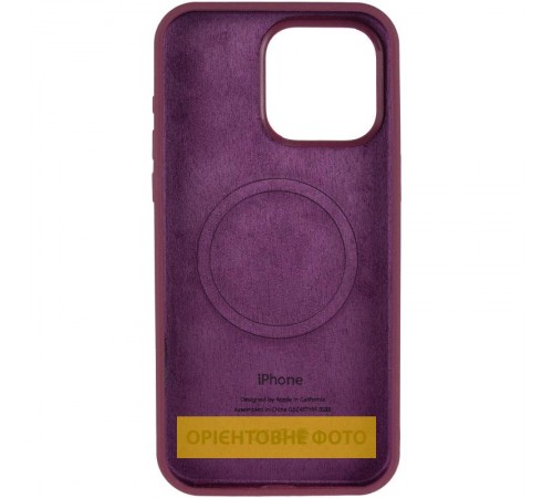 Чохол Silicone Case Full Protective (AA) V2 with MagSafe для Apple iPhone 17 Pro Max (6.9") Бордовий / Plum