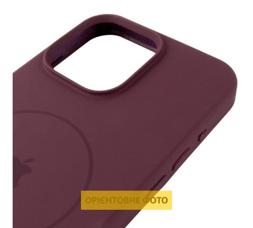Чохол Silicone Case Full Protective (AA) V2 with MagSafe для Apple iPhone 17 Pro Max (6.9") Бордовий / Plum