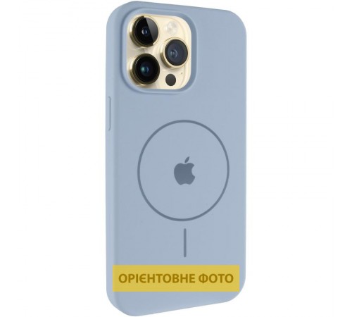 Чохол Silicone Case Full Protective (AA) V2 with MagSafe для Apple iPhone 17 Pro Max (6.9") Блакитний / Lilac Blue