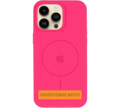 Чохол Silicone Case Full Protective (AA) V2 with MagSafe для Apple iPhone 17 Pro Max (6.9") Рожевий / Barbie pink