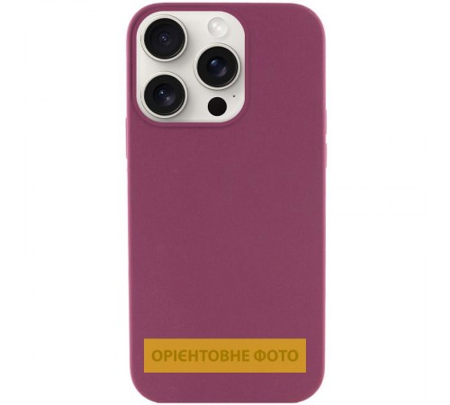 Чохол Silicone Case (AA) NO LOGO with MagSafe для Apple iPhone 17 (6.3") Бордовий / Plum