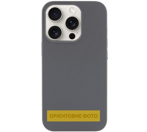 Чохол Silicone Case (AA) NO LOGO with MagSafe для Apple iPhone 17 (6.3") Сірий / Dark Gray